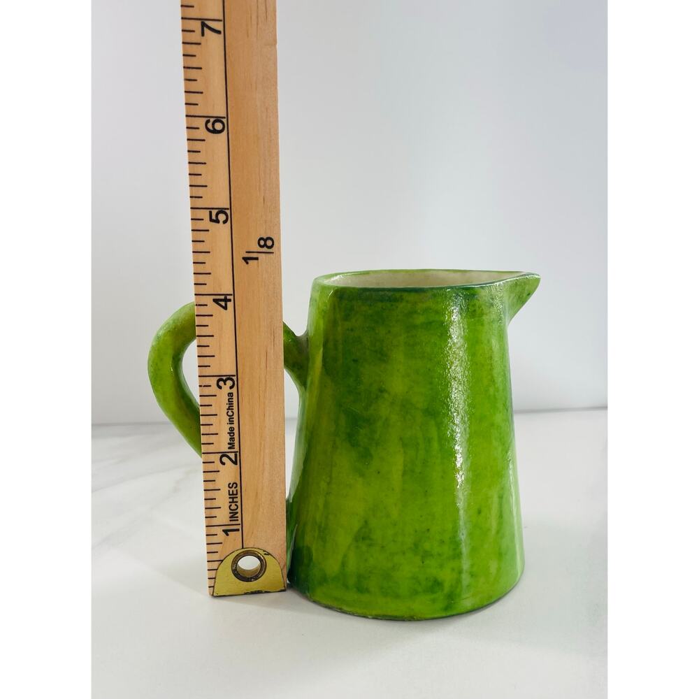 Small Pitcher Pottery Green - Picture 6 of 7